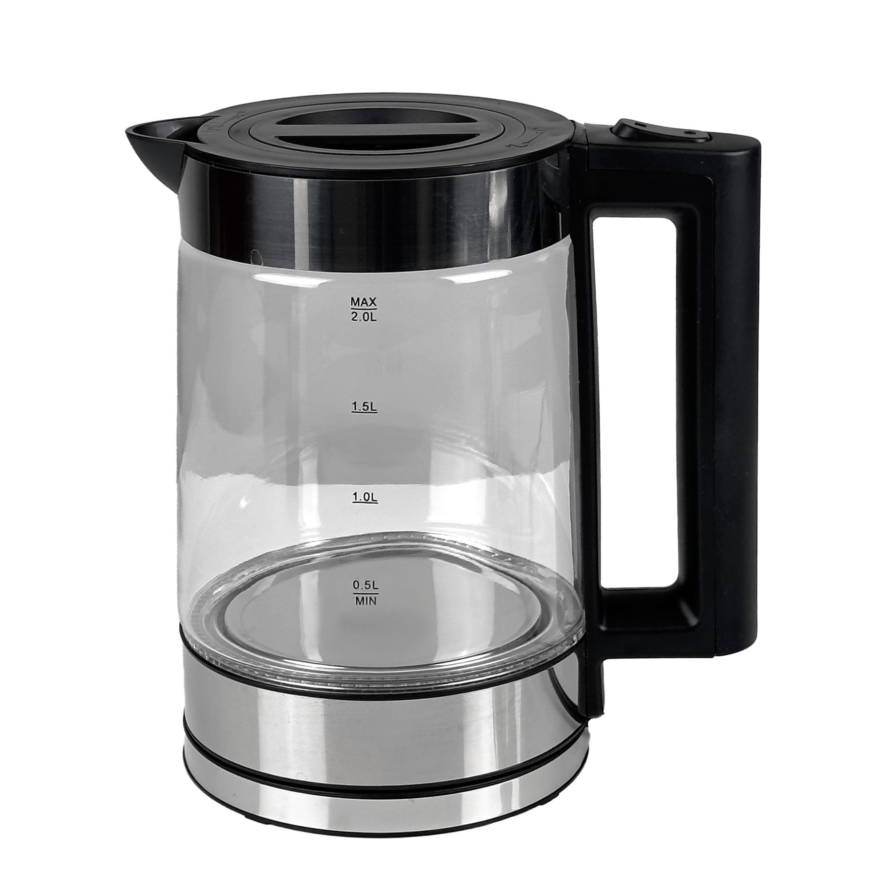 LED Işıklı Cam Kettle Seti | 2L + 0.8L | 1500W Güç | Alt ve Üst Cam Tasarım