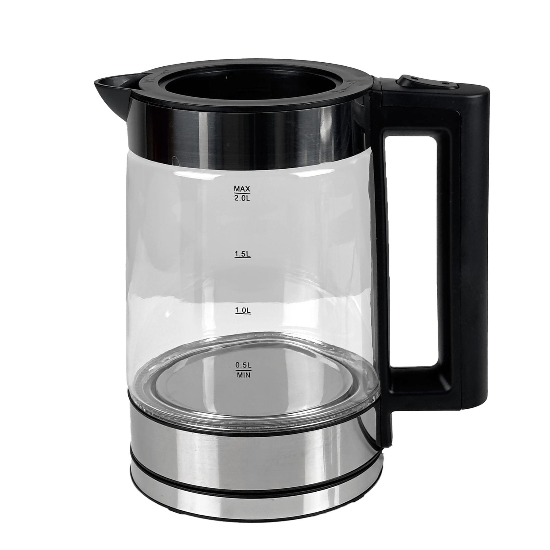 LED Işıklı Cam Kettle Seti | 2L + 0.8L | 1500W Güç | Alt ve Üst Cam Tasarım
