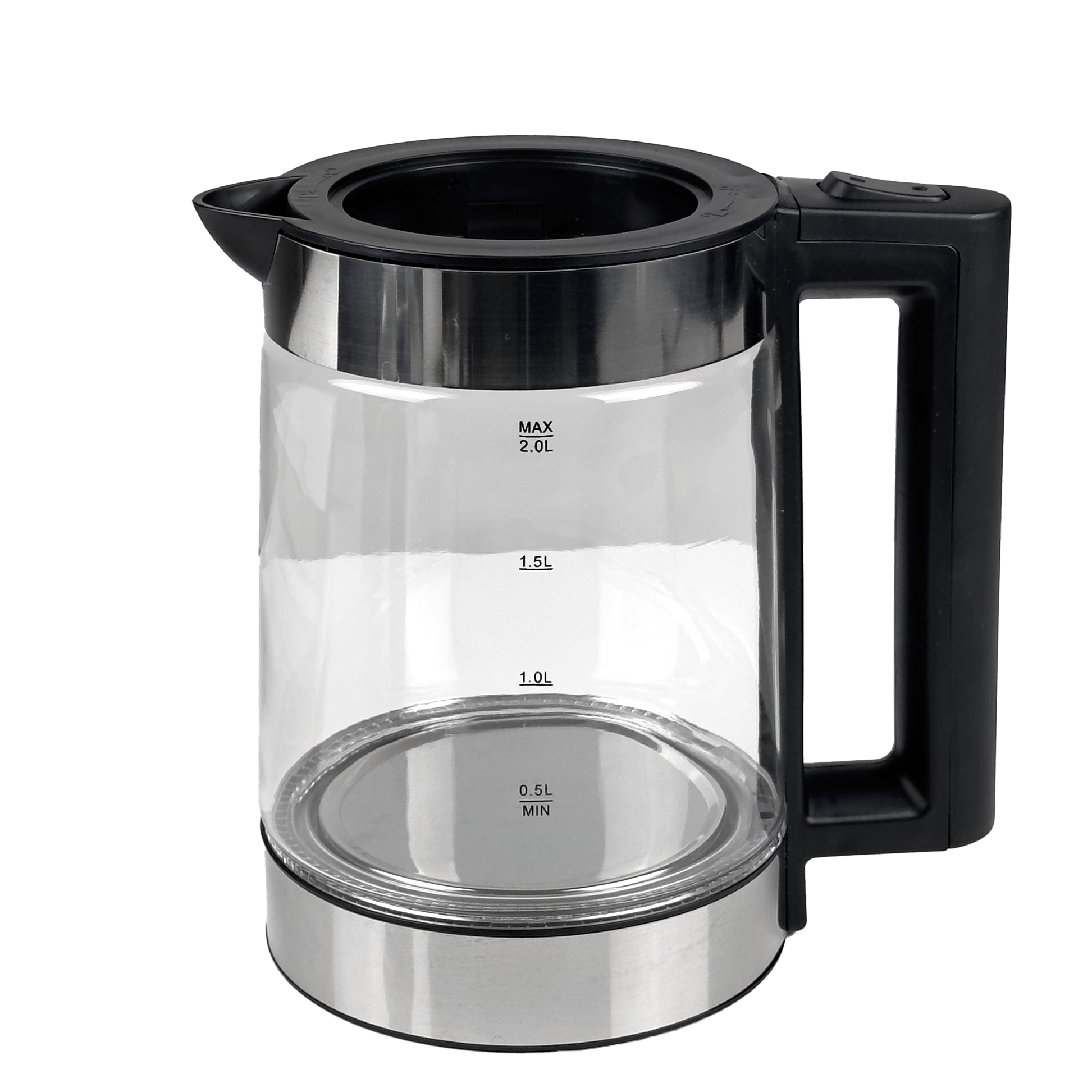 LED Işıklı Cam Kettle Seti | 2L + 0.8L | 1500W Güç | Alt ve Üst Cam Tasarım